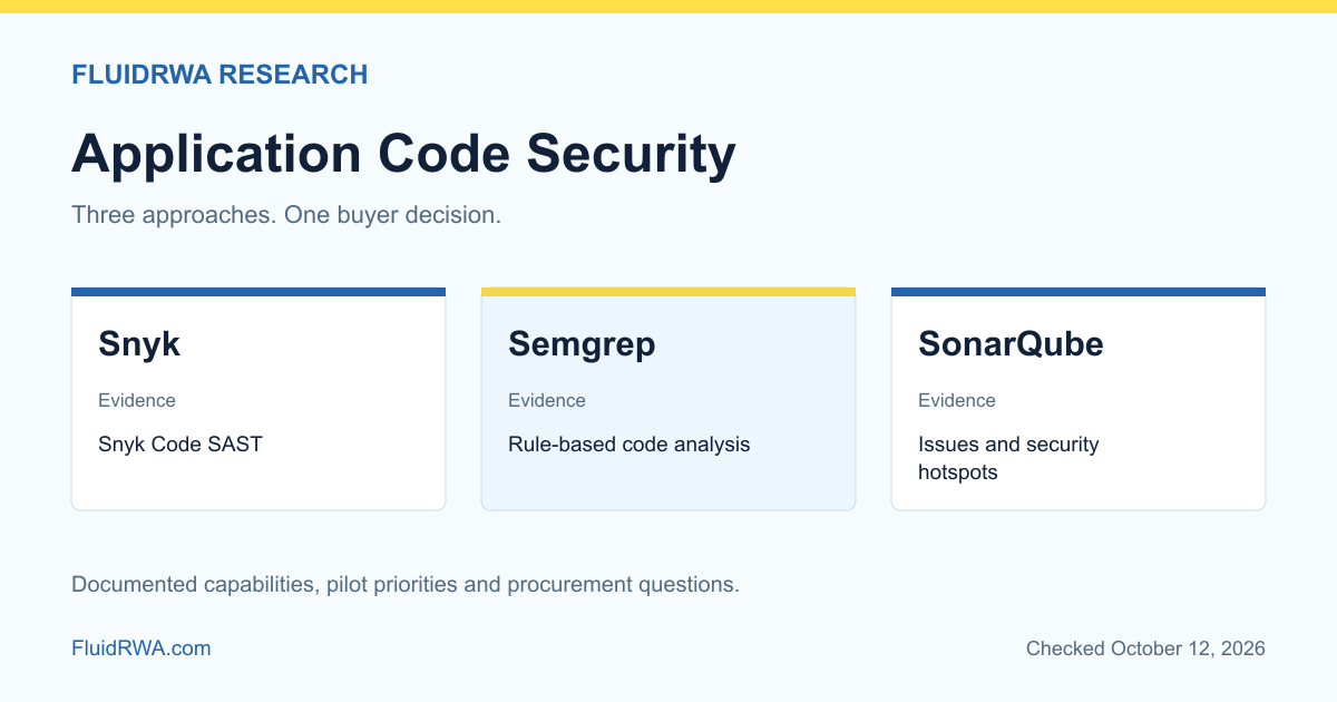 Snyk, Semgrep and SonarQube application-code analysis and triage priorities